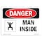 Signmission OSHA Danger Sign, Man Inside, 24in X 18in Rigid Plastic, 18" W, 24" L, Landscape OS-DS-P-1824-L-1817 - alternate 1